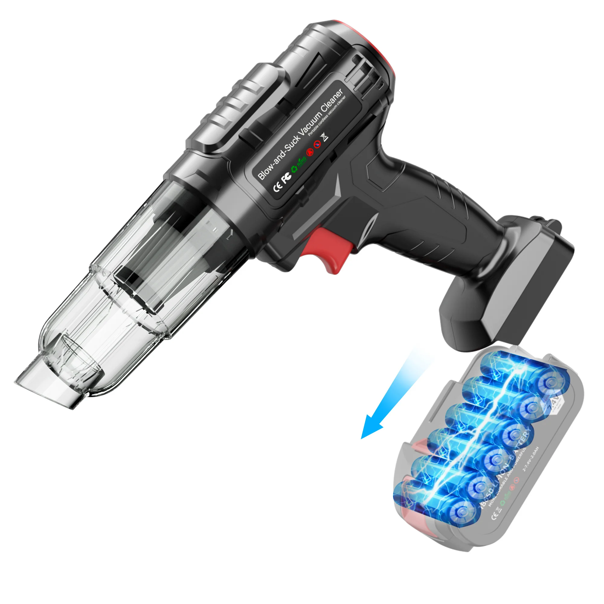 Mini USB Rechargeable Wireless Handheld Portable Wet Dry Home Auto Hair Vaccum Cleaner Small Cordless Car Vacuum Cleaner