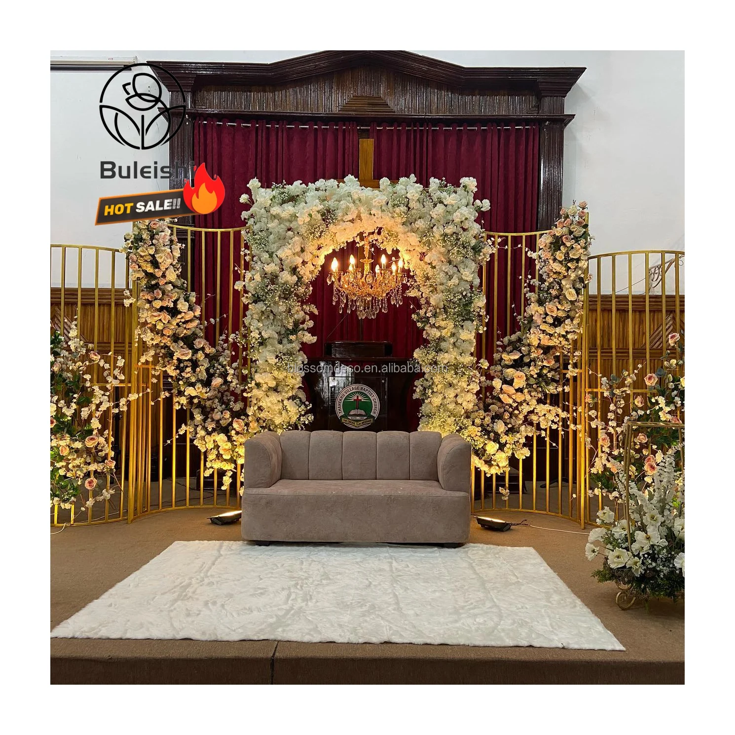 Candle Arch Backdrop Wedding Party Decoration Candle Wall Backdrop