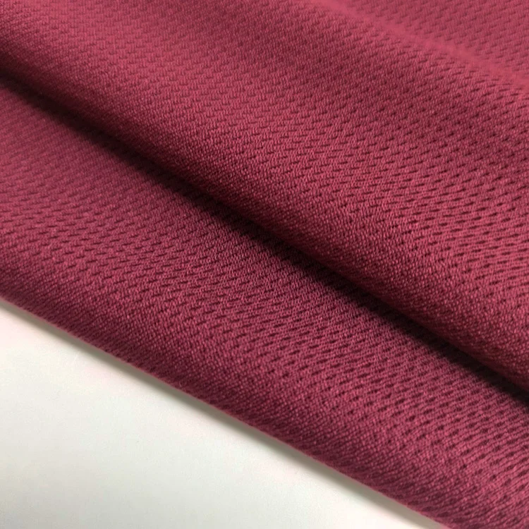 Лучшая цена, твердая Спортивная сетчатая ткань «Птицы глаз», 100% полиэстер, трикотажная ткань для активного отдыха