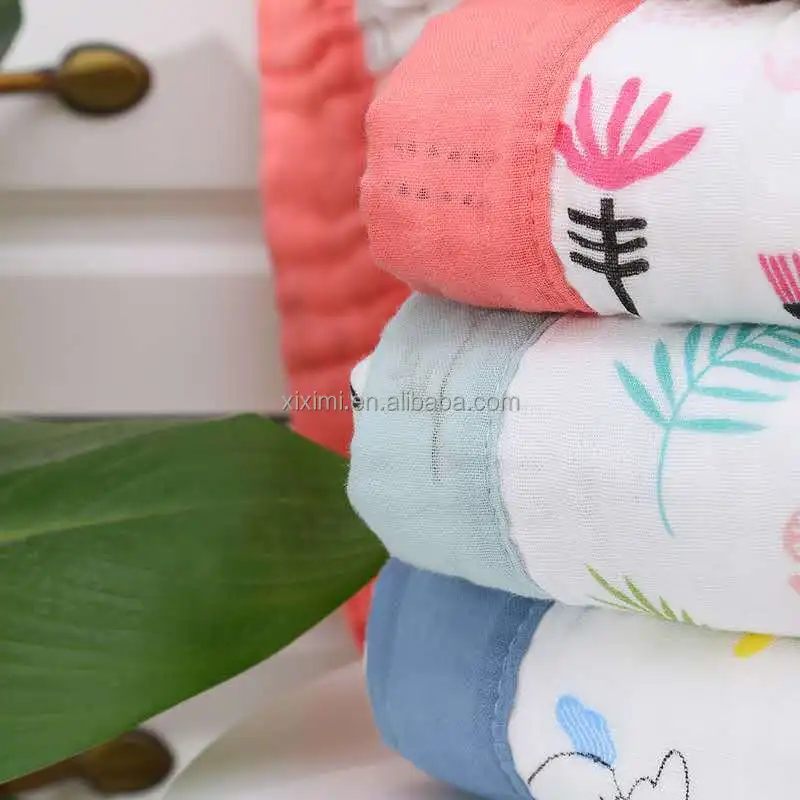 Wholesale 100 Cotton Breathable Soft 6 Layer Thick Muslin Swaddle