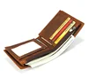 Brown wallet with zipper pocket