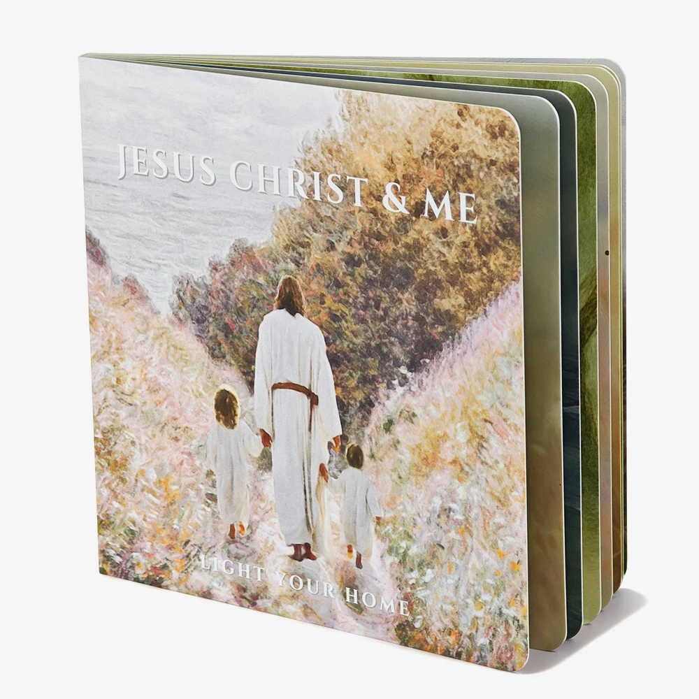Factory Custom Printed on Demand Jesus Christ Story Kids Board Book Printing Service Children Thick Cardboard Book Printing