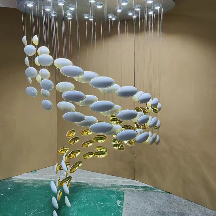 MYLIKE Project Decorative Light Custom Made Large Hall Foyer Modern Crystal LED Chandelier Lamp