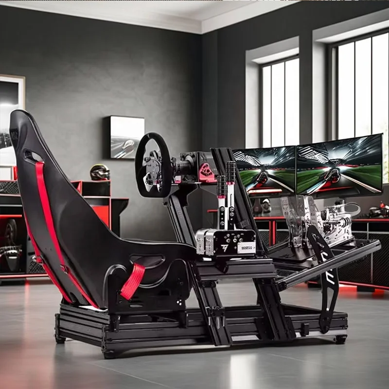 DIY VR Driving Simulator Aluminum Profile 4080 Bracket Race Simulator Seat Sim Rig Racing Cockpit Next Lever F Gt SC Simulator