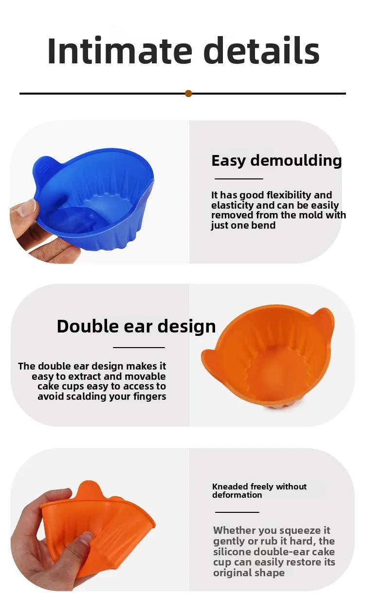 Hot Selling Food Grade Silicone Muffin Cup Small Cake Mold and Baking Mold Air Fryer with Silicone Baking Cup Cake Tools manufacture
