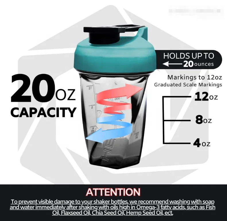 Custom Special-shaped Design 20oz/28oz Shaker Bottle With Stirring