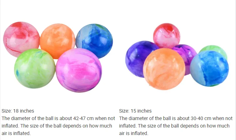 Outdoor Beach Play Kids 15 18 Inches Econ Friendly Pvc Colorful Inflatable  Big Cloud Bouncing Balls for Children