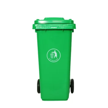 EN840 Standard Plastic Garbage 120 Liter Outdoor Waste Container