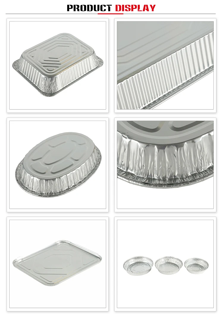Disposable Aluminum Foil Container 2 Compartment Aluminum Packaging