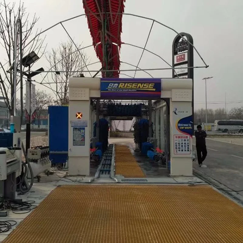 China Qingdao Risense Drive Through Conveyor Belt Full Automatic Tunnel Mobile Car Wash Equipment for Sale South Africa