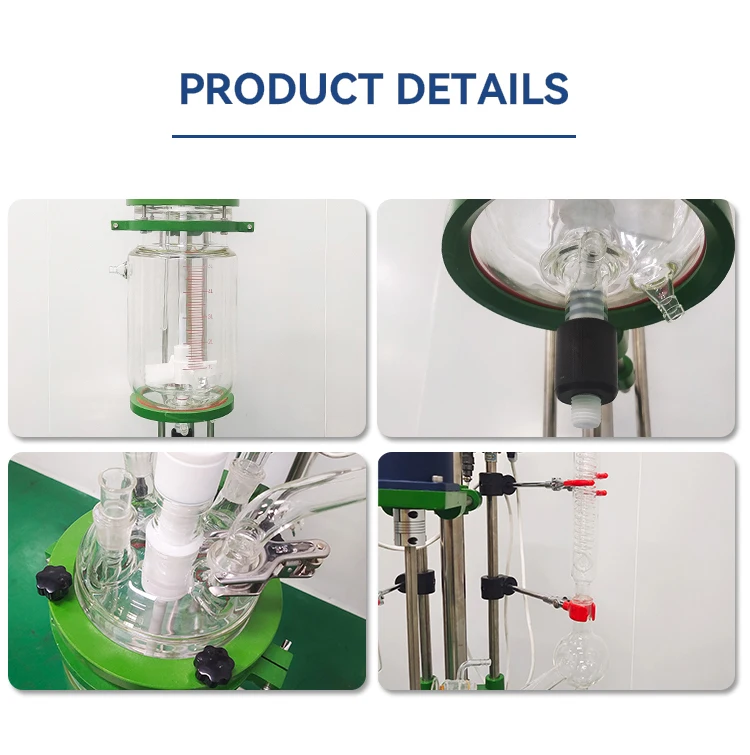 5 Liter Lab Pilot Scale Reactor Glass Bioreactor - YHCHEM
