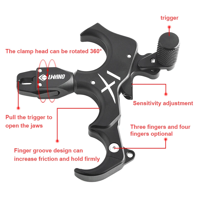 3/4 Finger Arrow Trigger Archery Bow Release Aids - Durable & Precise