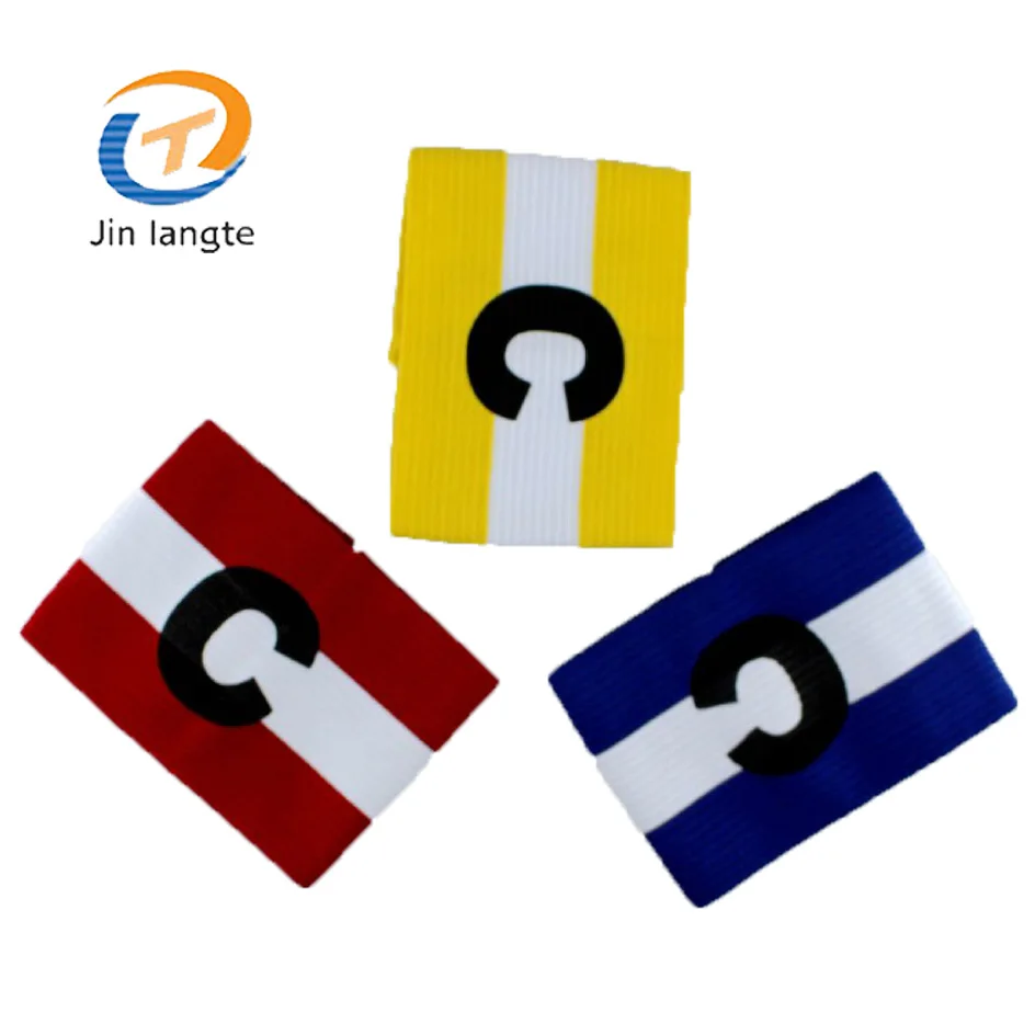Оптовая продажа на заказ Красочные Дешевые Футбол Спорт Фитнес капитан нарукавник