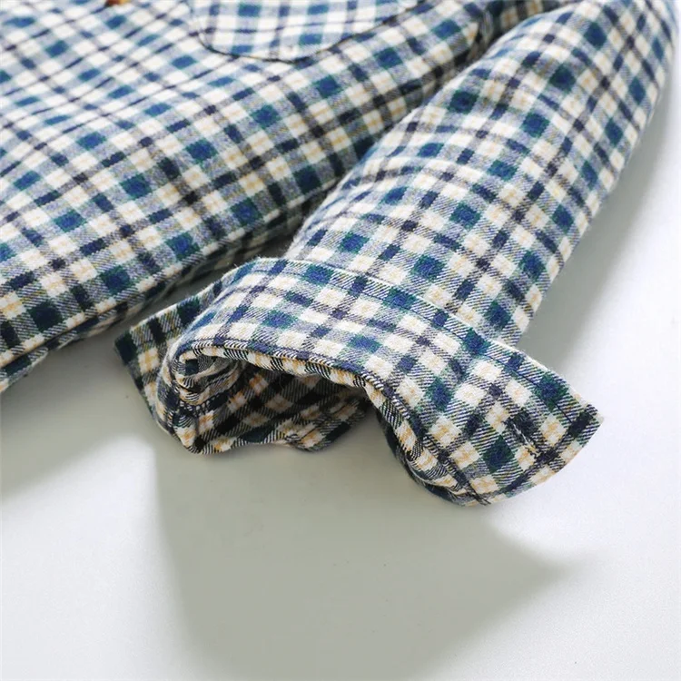 Модная обувь; Сезон весна-осень для мальчиков детская клетчатая рубашка из хлопка с длинным рукавом Блузки повседневные футболки для девочек, детская одежда, рубашки для мальчиков