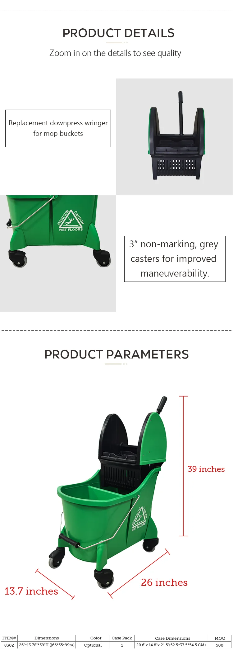 Downpress Mop Bucket With Fixed Divider Buy Bucket,Mop Bucket