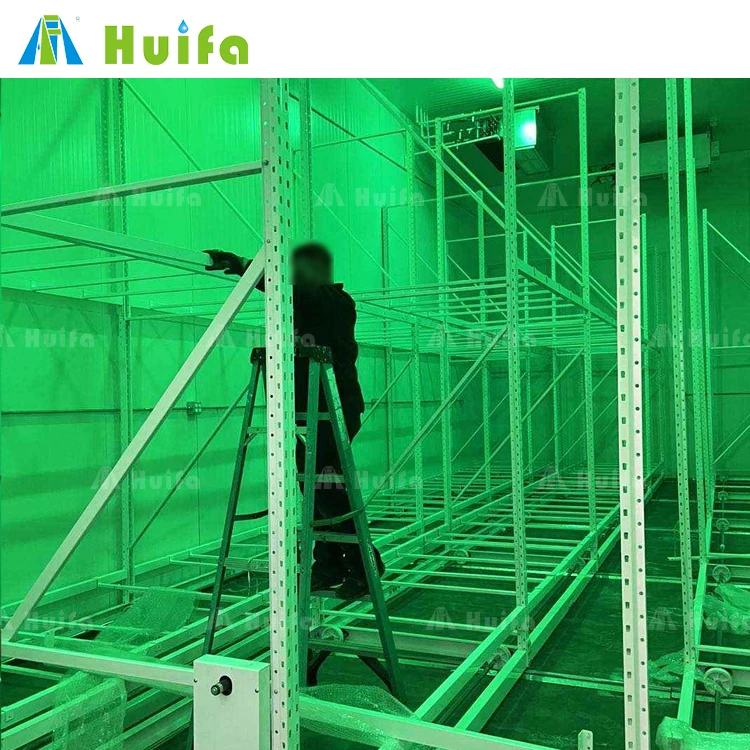 Hydroponic Pot Plant System Vertical Grow Rack Microgreen Growing Racks and Flow Rolling Bench