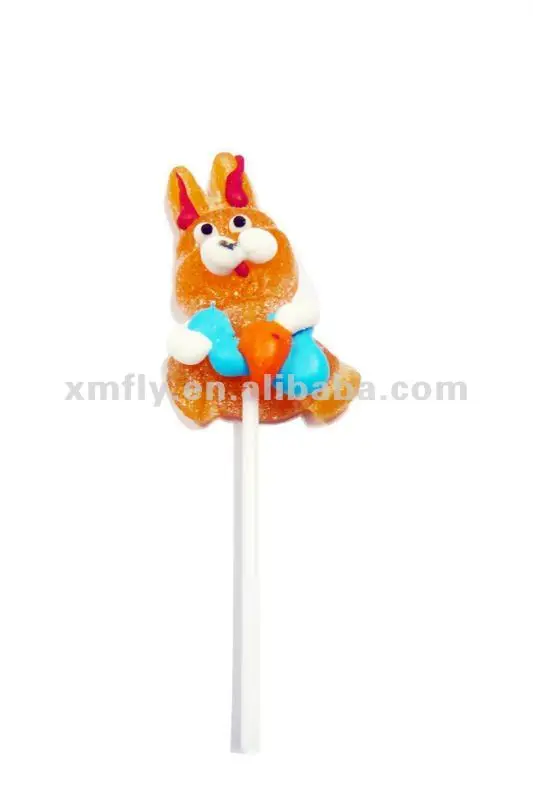 Bulk Customized Handicraft Heart Lollipop Sticks Shape Jelly Lollies Popping Candy