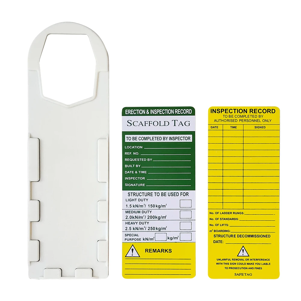 LINYI QUEEN Scaffold Tag Kit Plastic ABS Holder PVC Insert Card