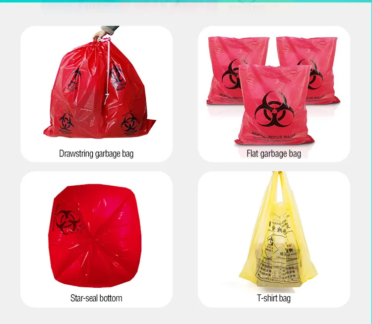 Custom Hospital Disposable Biohazard Portable Yellow Medical Garbage
