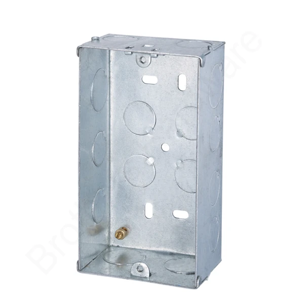 BS4662 7x7 Electrical Metal Adjustable Lug GI Boxes with Brass