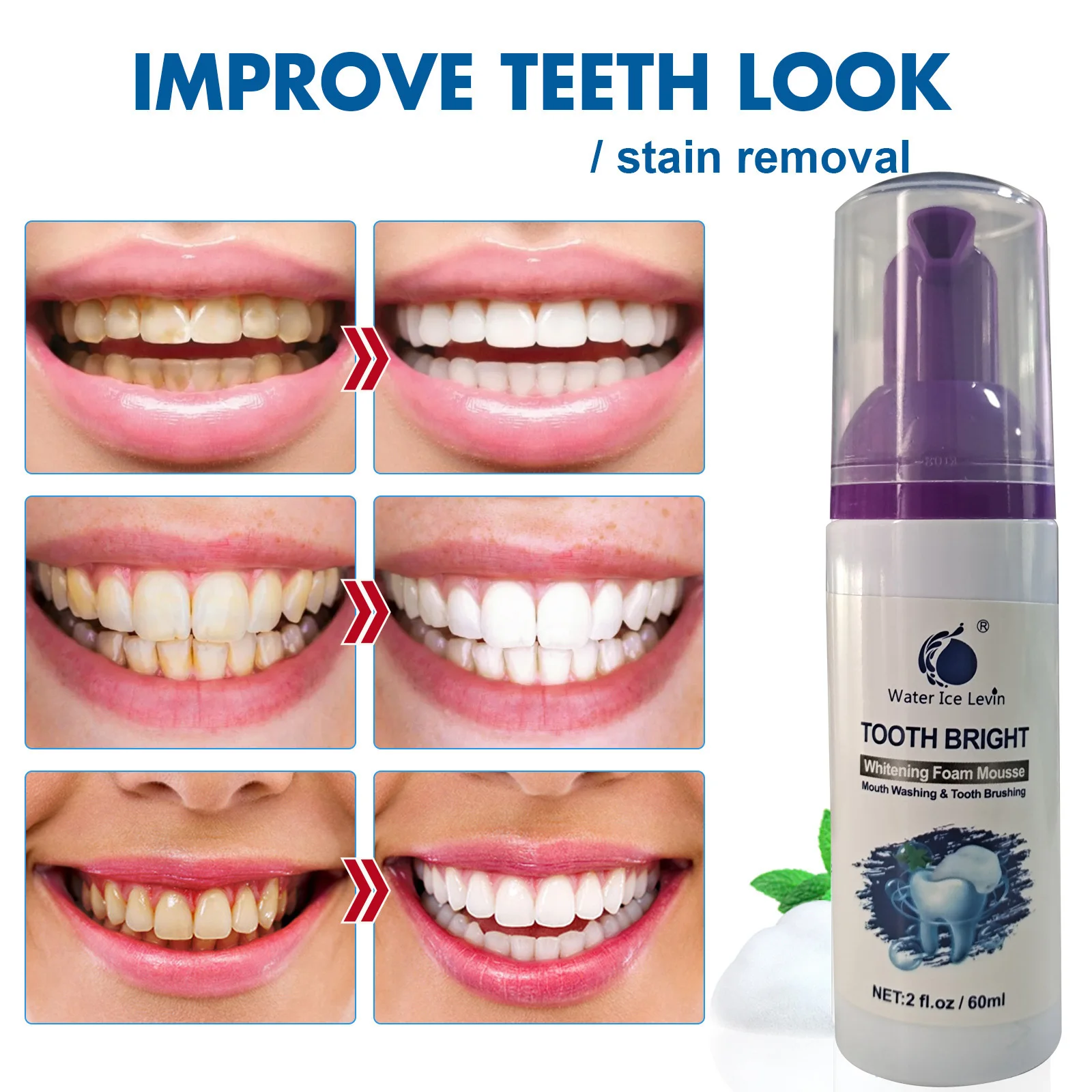 Toothpaste Foam Tooth Cleaning Foam Mousse Powerful Decontamination Fresh Breath
