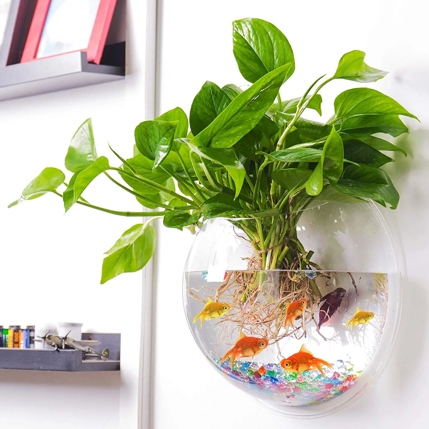 Hanging aquarium garden tank