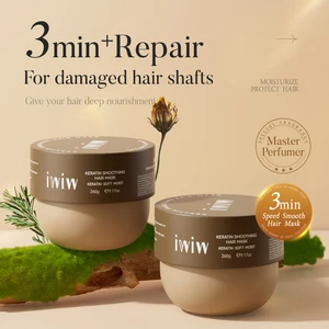 3-Minute Fast Repair Damaged Hair Treatment Mask Hydrolyzed Keratin Vitamin E Argan Oil Soft Smoothing Cream