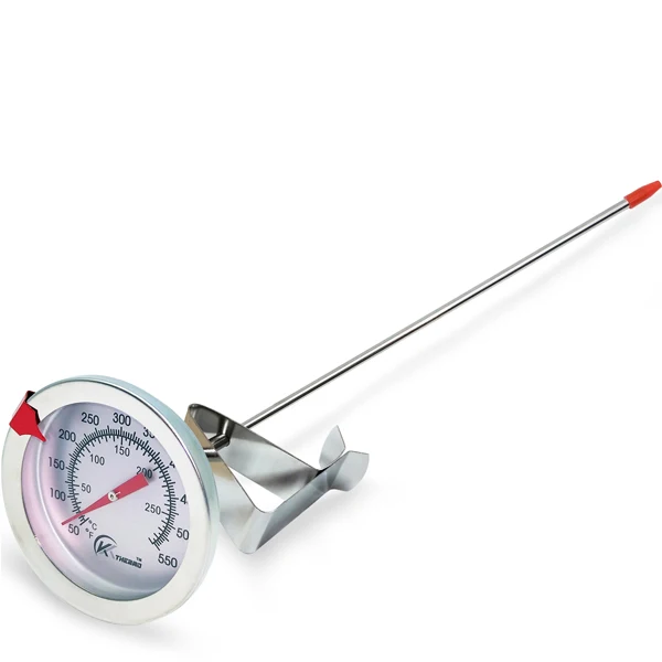 12 Deep Fry Thermometer with Instant Read Long Stainless Steel Stem Dial Thermometer