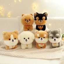 Hot Selling Cartoon Anime Adorable Stuffed Animal Toys Kawaii Stuffed Animal Dog Toys Simulated Fluffy Dog for Kids