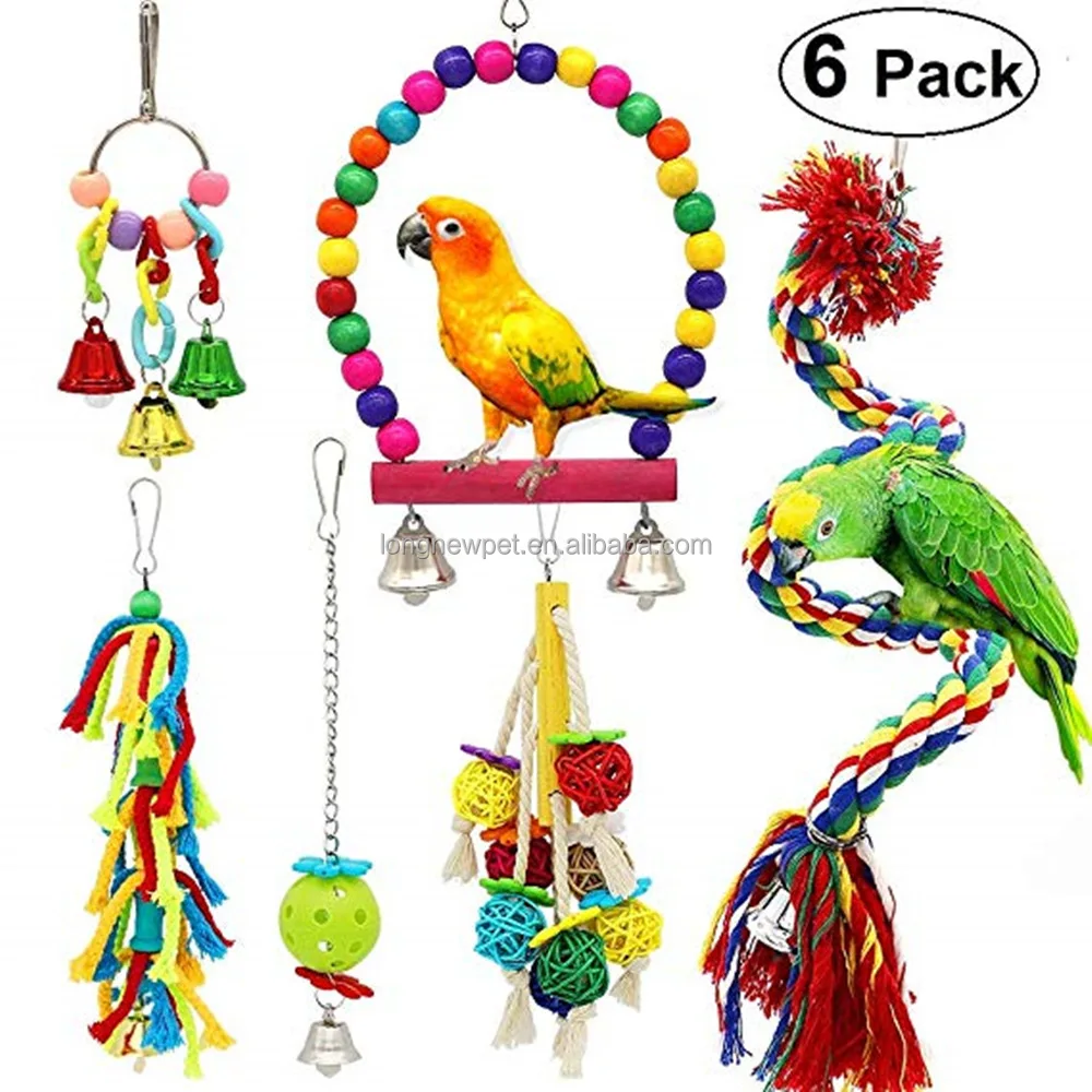 Juego De 9 Escaleras De Madera Para Pájaros - Juguetes Para Loros, Periquitos Y Aves Pequeñas
