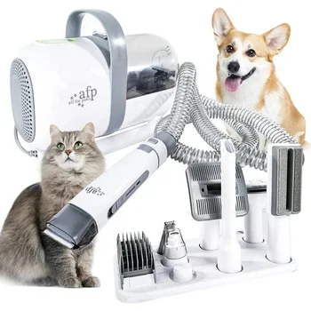 7-in-1 professional pet cleaning and grooming set Detachable dog and cat hair cutting and shaver 3-speed adjustable suction