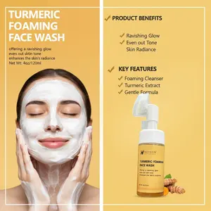 Private Label Facial Soap Face Organic Turmeric Wash Foam with High Quality