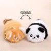 Capovolgi il panda in un piccolo panda: chiusura a moschettone marrone chiaro da 10 cm/46 g