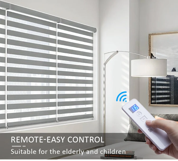 Smart Electric Zebra Blind Combi Shade Day Light Blind Zebra Curtain