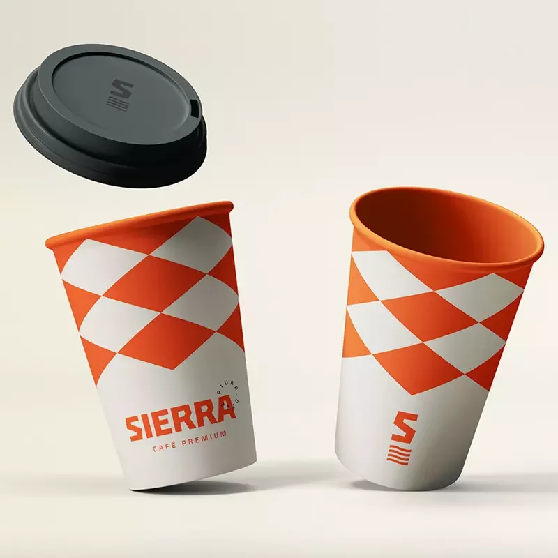 Eco-friendly Disposable Paper Cups PrintedSingle Wall Paper Coffee With Logo Nescafe Paper Cup