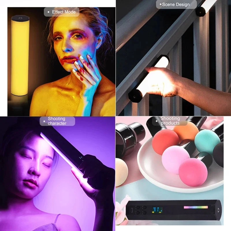 W200 LED RGB Soft Light Tube Light Handheld Photography Stick Creative  Video Fill Handheld Sutefoto Handheld Led Light Stick