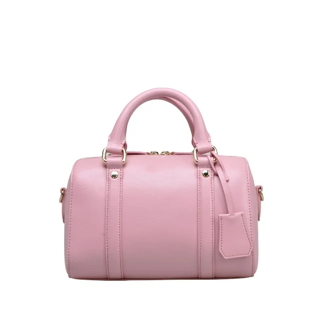 Bolso De Piel De Vaca Para Mujer,Cartera De Mano Rosa,De Alta Calidad,De  Hombro,De Cuero Genuino,Geométrico,A La Moda,Boston - Buy Bolsos,,Bolsos  Para Dama Product on Alibaba.com
