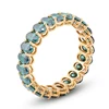 Anillo de oro de 14 quilates con moissanita y diamantes.