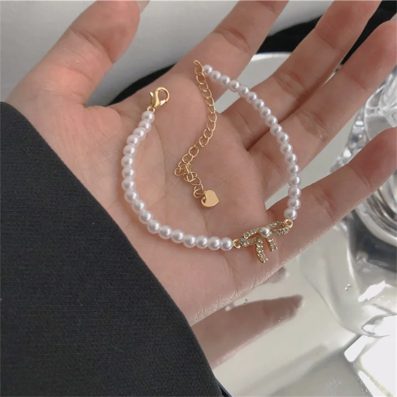 HMOIS personalized bracelet jewelry fashion round freshwater adjustable real pearl bracelet for women