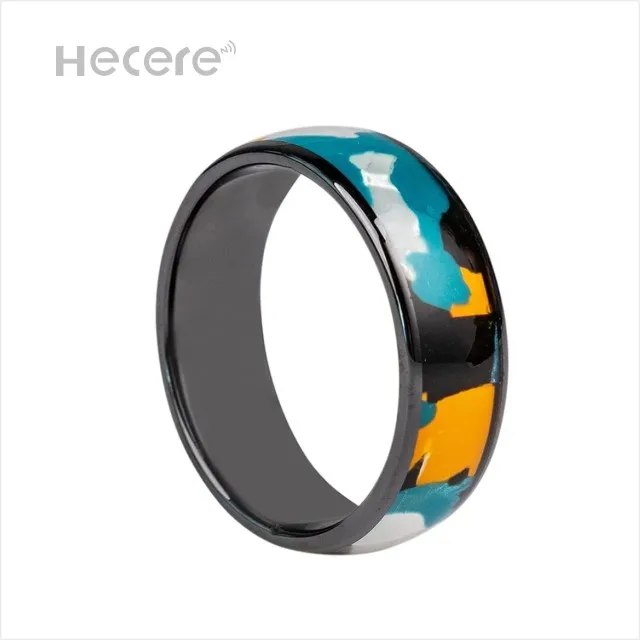 HECERE Smart NFC Ring Wide Surface Ceramic Forum Type 2 215 496 Bytes Chip  Universal for Mobile Phone