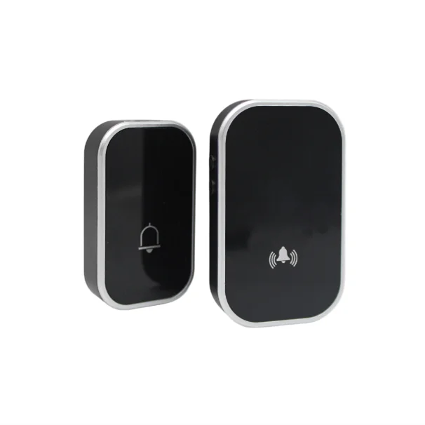 LUCKARM Black Smart Doorbell EU US UK Plug IP44 Waterproof Door Bell Kinetic Doorbell Smart Life Outdoor Wireless Doorbell