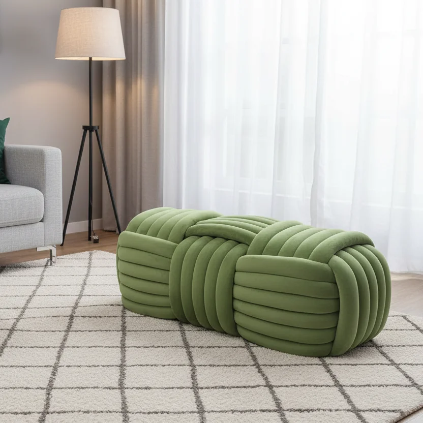 Customized Living Room Pouf Storage Ottoman Stool for Living Room Modern Inside Furniture