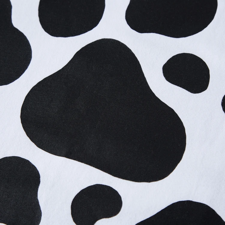 Cows All Over Screen Printing Unisex High Quality 100% Cotton Custom Loose T Shirt