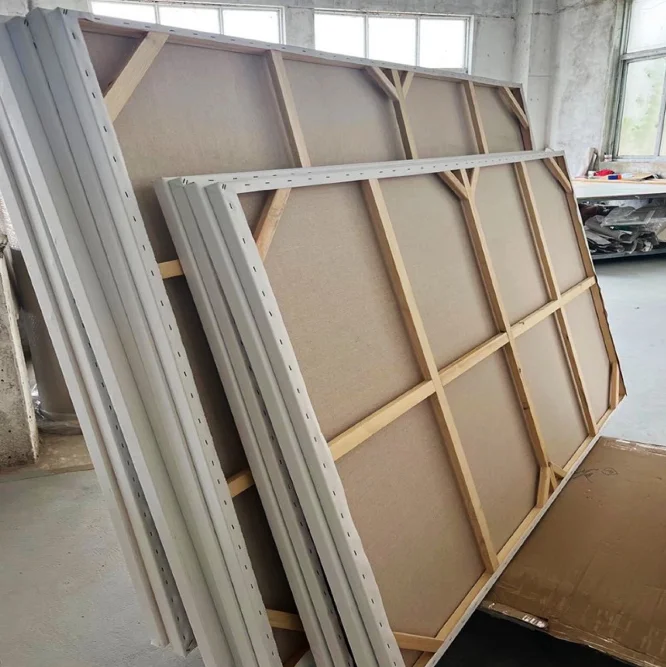 Large Size Stretched Canvas Board with 380+/-50 Thickness Matte Finish for Custom Size Oil Painting