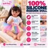Blue Bow Tee Rainbow Tulle
