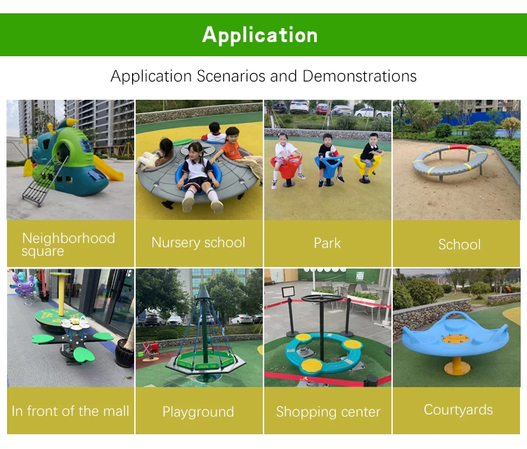 Wholesale Children's Outdoor Carousel Kindergarten Playground Equipment Game Rotating Seat Set