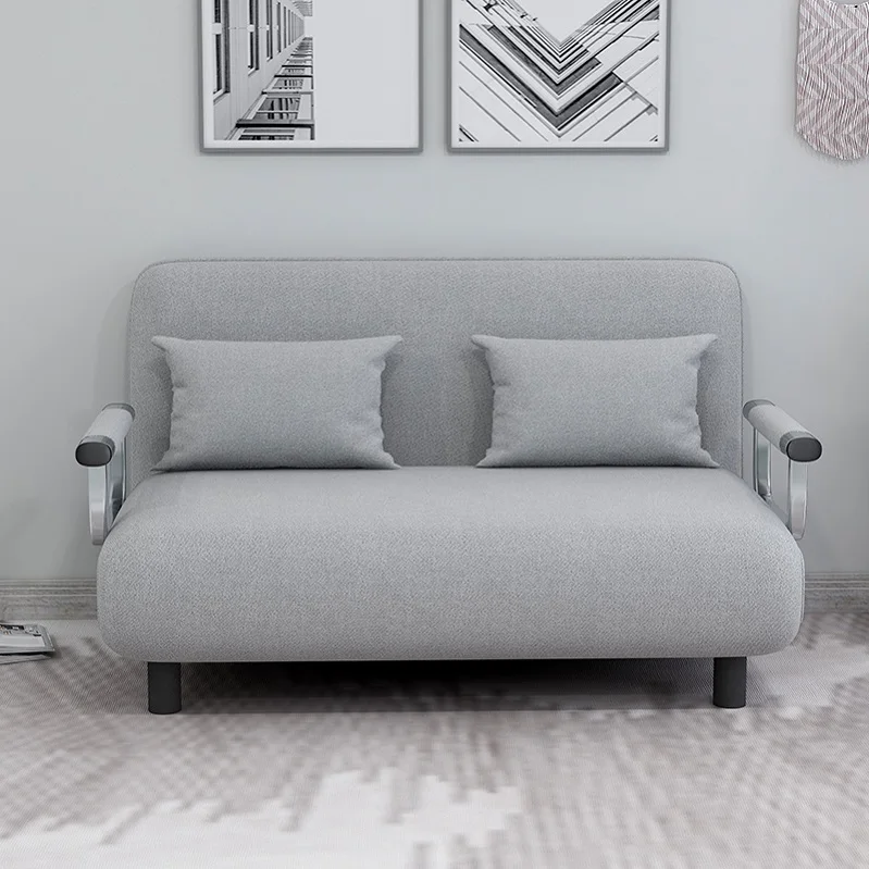 Latest Design Home Furniture 3 Fold Soft Sleeper Sofa  Bed Grey Folding Sofa Bed