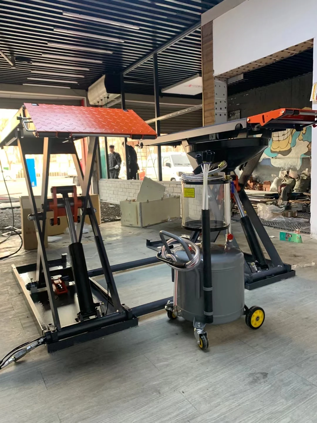 Cheap 3.5t Movable Hydraulic Double Cylinder Mid Rise Mini Scissor Car