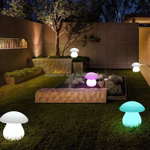 Dimmable LED Mushroom Table Lamps for Home & Garden Creative Cordless Bedside Nightlight & Decorative Lighting