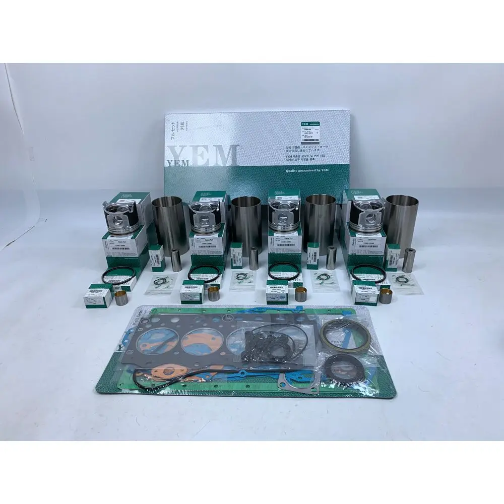 4M51 Rebuild Kit With Full Gasket Kit Piston Rings Liner for Air Compressors Engine